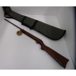 A B.S.A. 177 "Air Sporter" cal. air rifle in carrying slip. Further Information Its in working