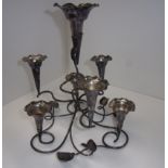 An electro plate table epergne of leaf a