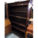 A reproduction mahogany five shelf open