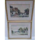 R. H. Lilian pair of small framed waterc