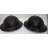 Two ARP metal helmets.