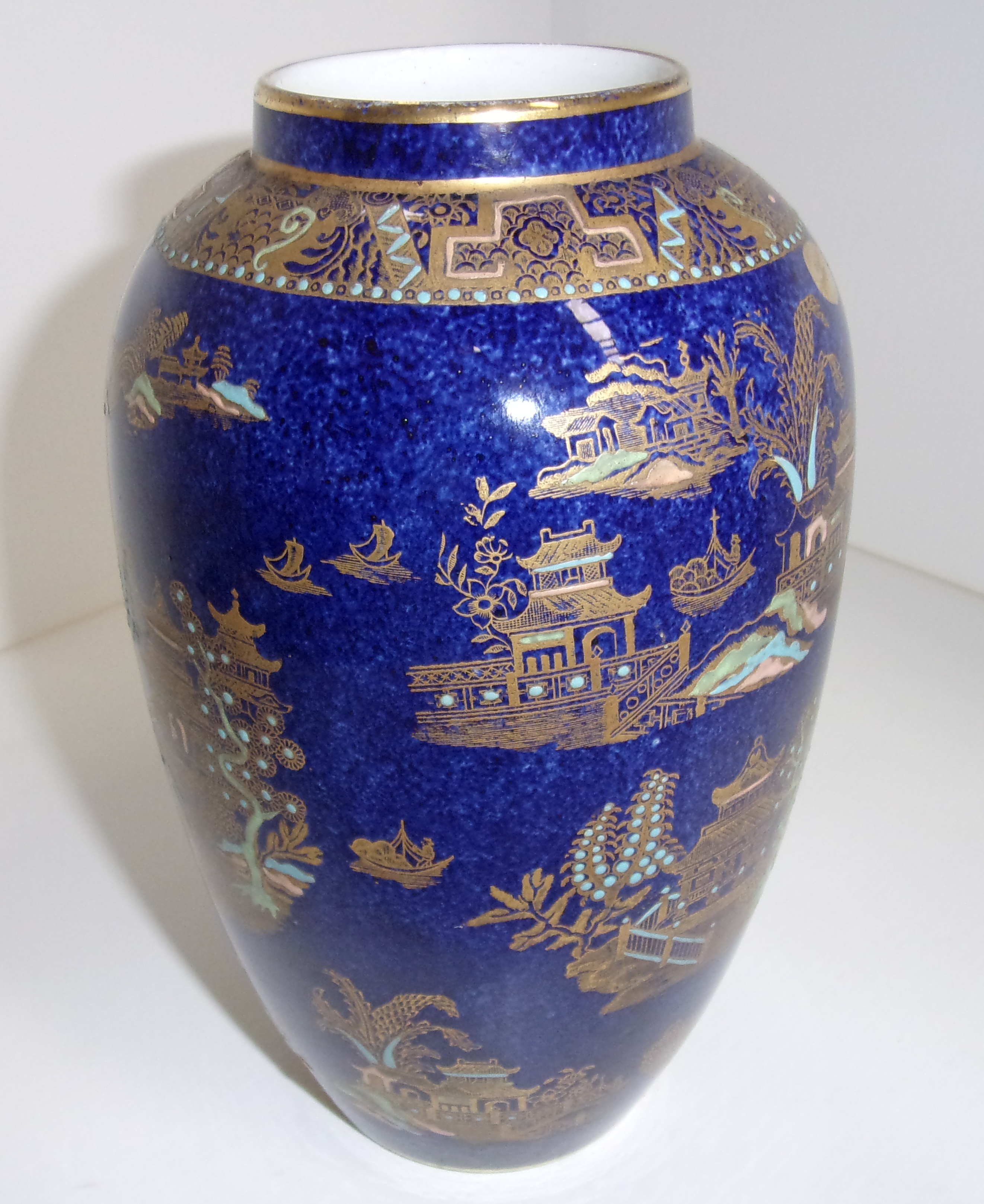 A Carlton Ware baluster vase in K'ang Hs