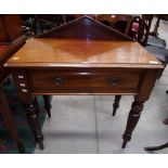 Mahogany single drawer side table 80cm