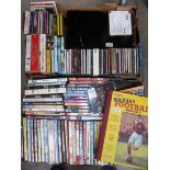 Contents to two trays - DVD player, DVDs