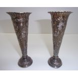 A pair of Victorian silver tapered speci