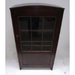 Small oak single door display cabinet an