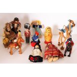 A small collection of knitted and other collectors dolls, Russian dolls, etc.  Further Information