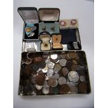 Miscellaneous English and foreign coins,