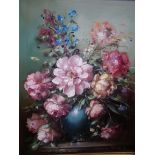 Gilt framed oil on canvas "Still Life" 5