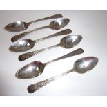 A set of six George III silver, bright c