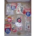 An OXO buttonhole badge and others [a lo