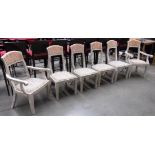 Set of 6 Italian marble dining chairs [2