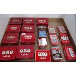 Nineteen large and medium size OXO tins
