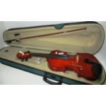 An Antoni ACV30 4 string violin c/w bow and case.