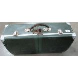 Vintage green aluminium suitcase.