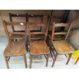 6 x children's elm Sunday school chairs