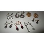 Six pairs of earrings