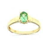 9ct yellow gold demantoid garnet solitaire ring 2.