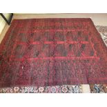 A vintage Afghan handmade carpet, 122'' x 96''