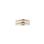An 18ct White Gold princess cut 1.4 Diamond ring, size R, (with insurance valuation)