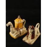 Two Tony Wood novelty teapots, a Camel and Sphinx