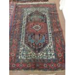 An antique handmade Bidjar rug c. 1910, 80'' x 53''