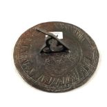 An early Lead sundial, diameter 7''