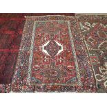 A vintage handmade Karajeh rug, 76'' x 56''