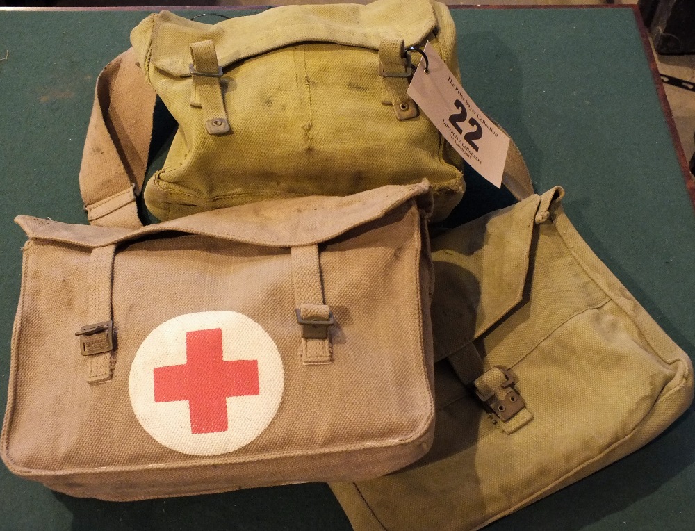 Two post war First Aid bags, an Officer'