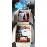 Three boxes of mixed vehicle spares and