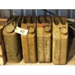 Four jerry cans including one USA exampl