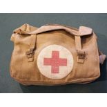 A WWII (dated 1943) shell dressing bag w
