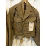 A post war A.T.S. blouse and skirt with