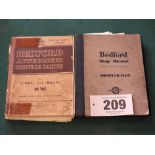 Three Bedford manuals for 15 cwt 4 x 2 m