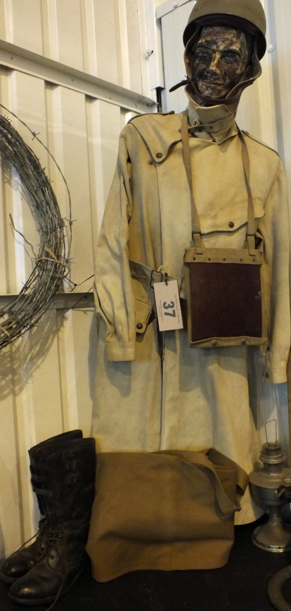 A WWII dispatch rider's waterproofs with