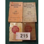 Three Dodge instruction books and two Dodge handbooks