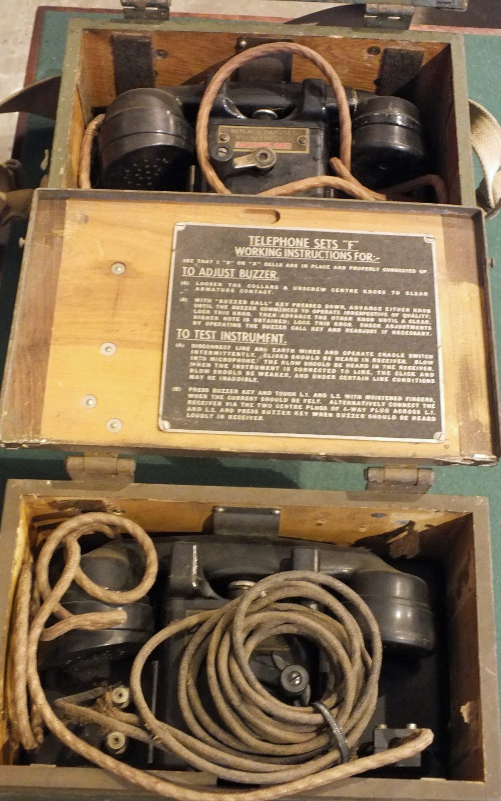 A pair of field telephone sets Mk.I