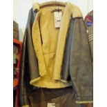 A USA WWII era leather jacket, as found