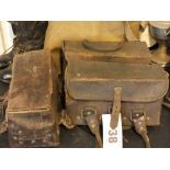 Three WWII era leather tool bags