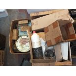 Three boxes of Ford parts including rubb