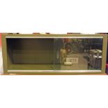 A glass fronted display cabinet 89" x 34