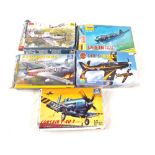 Five boxed Aircraft construction kits