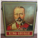 A painted pub sign "King George", double