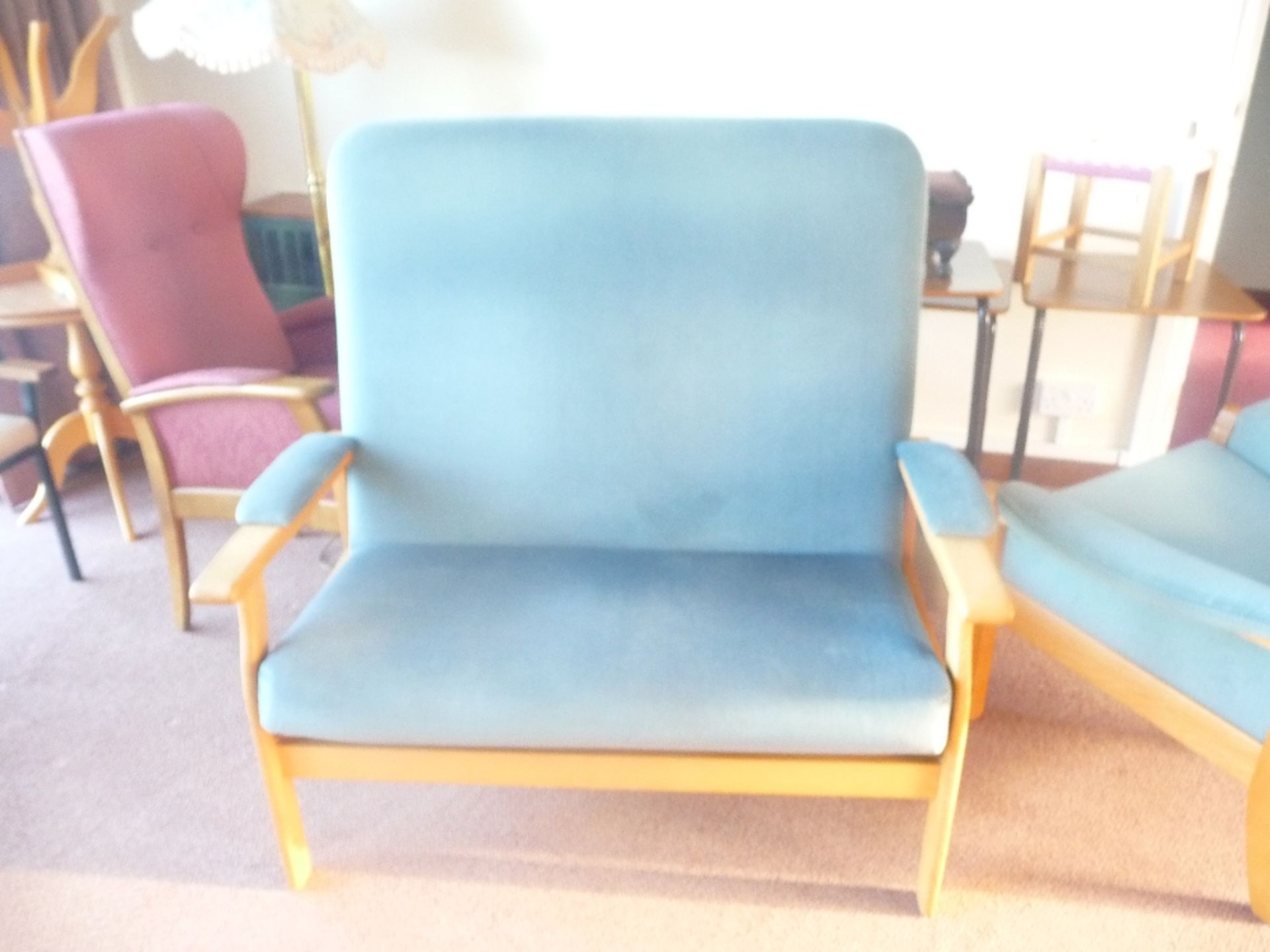 Wing armchairs, quantity 5 - Image 4 of 4