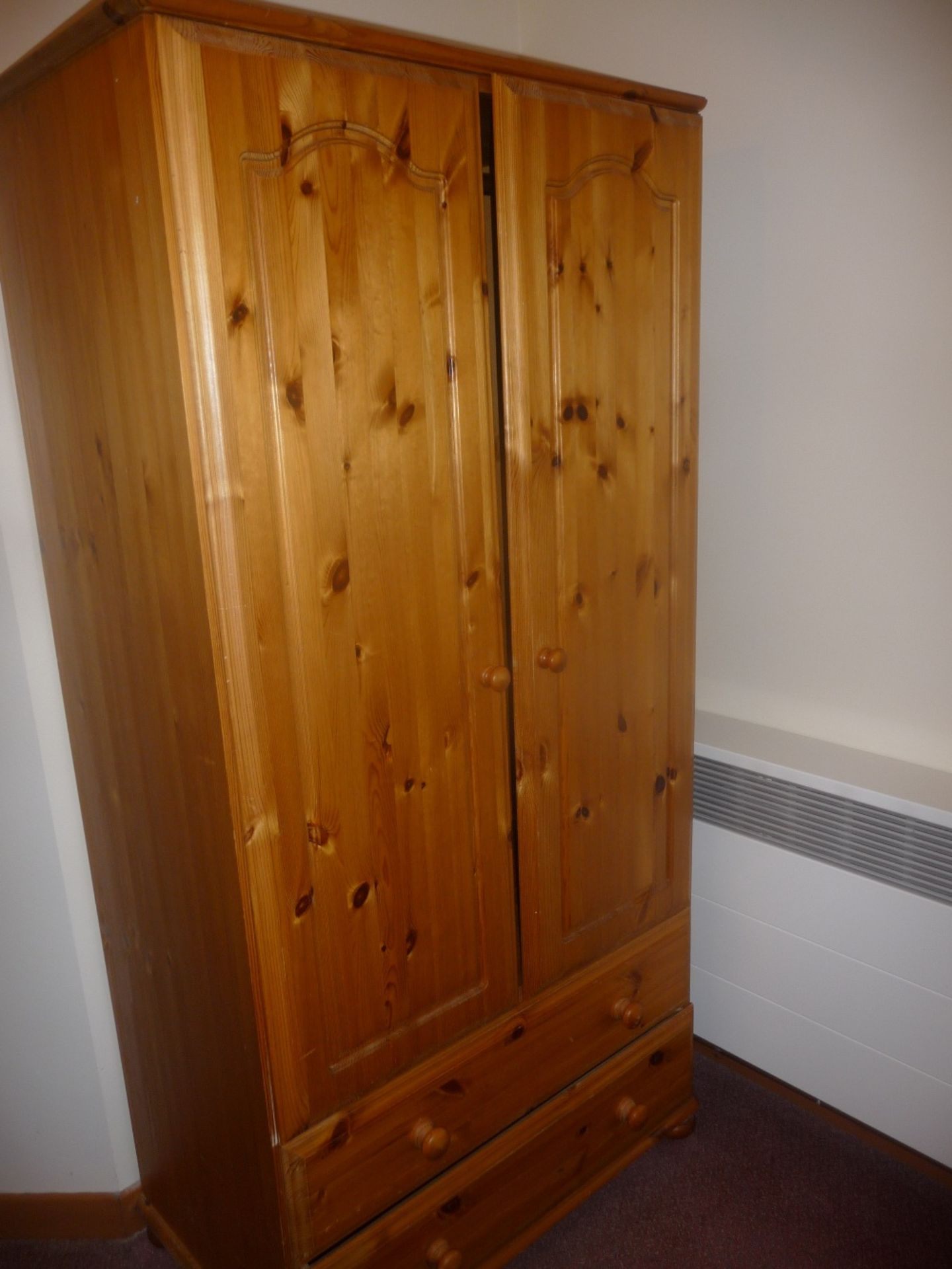 Pine two door, two drawer wardrobe, quantity 3