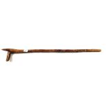 A 1943 dated Alpine walking stick with r