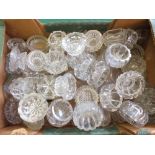 A collection of mainly moulded glass sal