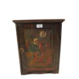 A painted Mahogany cupboard titled "The