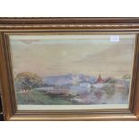 A pair of lake and mountain scene watercolours signed, M.Thien PE, 1933, 10" x 15"