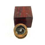 A boxed Brass compass marked WD31 Aft No.